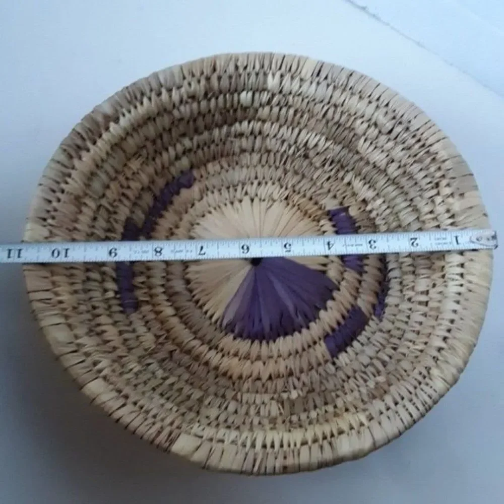 Bohemian Style Vintage Wicker Basket Wall Hanging Decor